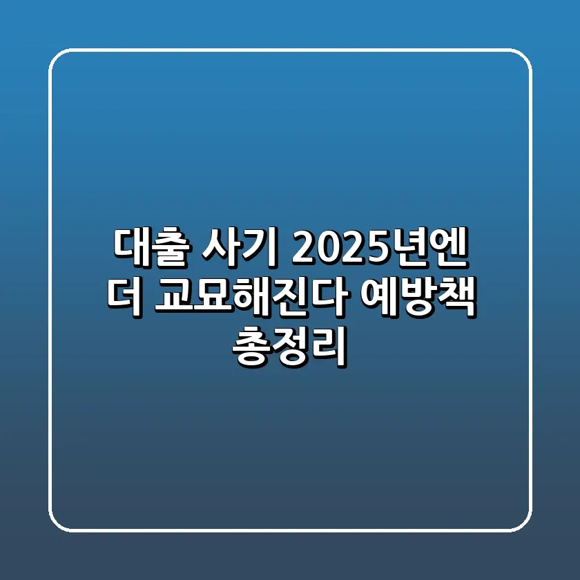 대출 사기 2025년엔 더 교묘해진다 예방책 총정리