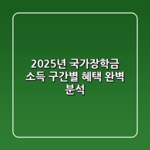 2025년 국가장학금, 소득 구간별 혜택 완벽 분석!💰