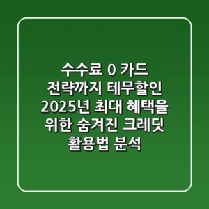 "수수료 0% 카드 전략까지", 테무할인 2025년 최대 혜택을 위한 숨겨진 크레딧 활용법 분석