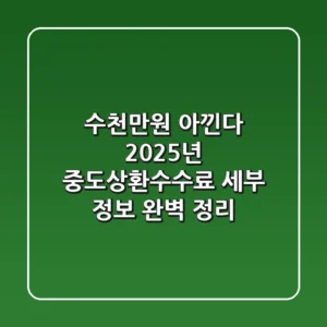 "수천만원 아낀다", 2025년 중도상환수수료 세부 정보 완벽 정리